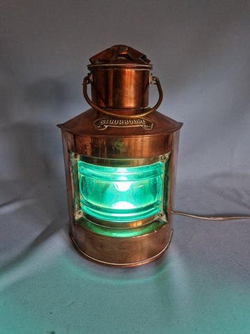 Starboard lamp - Messing, Koper
