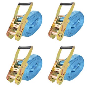 vidaXL Spanbanden 4 ton 8mx50mm blauw 4 st, Verzenden, Nieuw