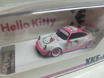 XKE-model 1:64 - Modelauto - Porsche 911 RWB Hello Kitty