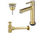 Veiling - Toiletkraan set met afvoer en design sifon geborst, Bricolage & Construction, Sanitaire