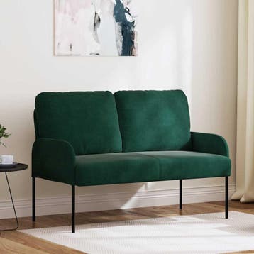 vidaXL bank / zetelen met kussen 110cm Donkergroen Multiplex, Verzenden, Nieuw