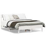 vidaXL Bedframe zonder matras massief grenenhout wit 140x200, Verzenden, Nieuw