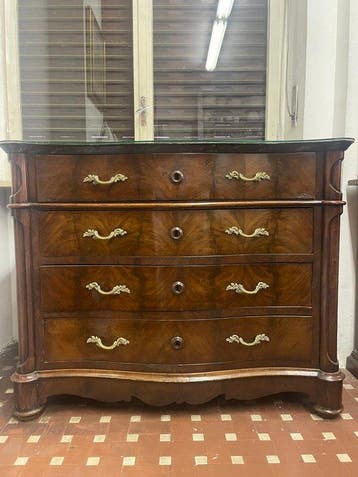 Ladekast - Walnoot - Dressoir in Barokstijl, Antiek en Kunst