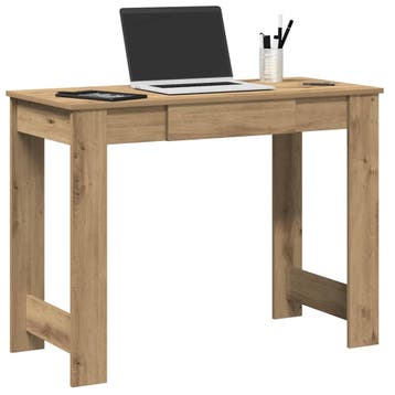 vidaXL Bureau 100x45x75 cm bewerkt hout artisanaal, Verzenden, Nieuw