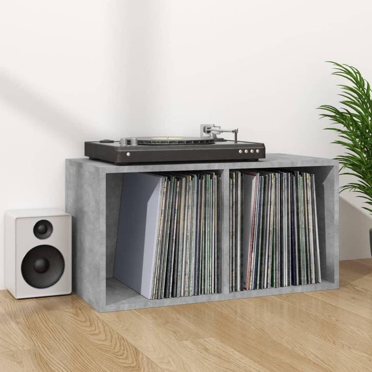 vidaXL Opbergbox voor LPs 71x34x36 cm bewerkt hout, Maison & Meubles, Accessoires pour la Maison | Étagères pour CD & DVD, Envoi