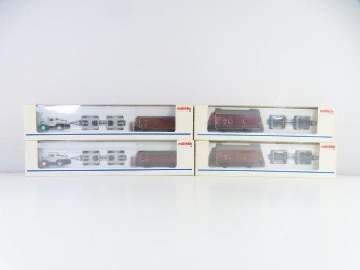 Märklin H0 - 46821/46822 - Modeltrein goederenwagonset (4) -, Hobby & Loisirs créatifs, Trains miniatures | HO