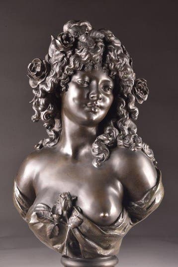 Groot gepatineerd bronzen borstbeeld, toegeschreven aan, Antiquités & Art