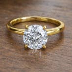 Verlovingsring - 14 karaat Geel goud - 2.23ct. tw. Diamant