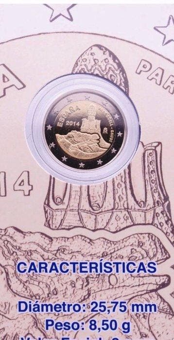 Spanje. 2 Euro 2014 Park Güell Proof (Zonder minimumprijs)
