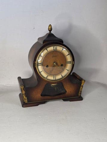 Klok - Geiser - Hout - 1940-1950 - Genummerde antiek klok