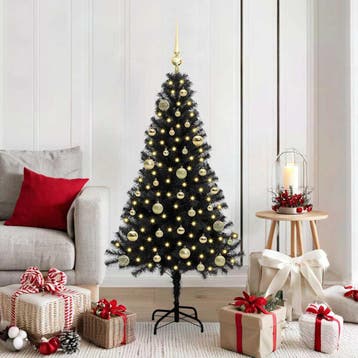 vidaXL Kerstboom Zwart 150 cm PVC, Verzenden