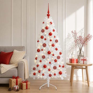 vidaXL Kunstmatige Hinged Kerstboom 150 cm 150 LEDs Warmwit, Verzenden, Nieuw