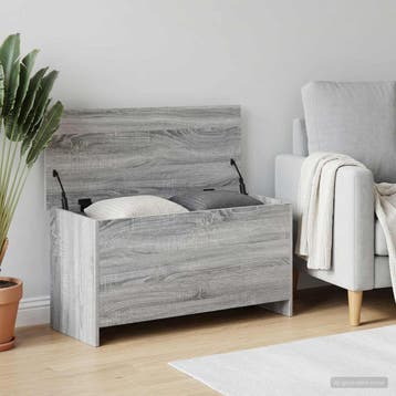 vidaXL Opbergkist Grijs Sonoma 100 x 40 x 50 cm Bewerkt hout, Verzenden