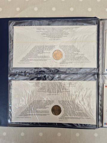 Frankrijk 1992 - Originele ordner met 12 officiële, Gestempeld
