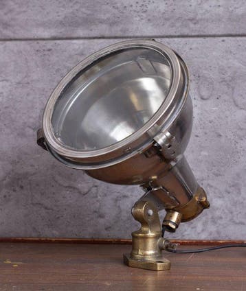 Steel & brass fox desk lamp - Bureaulamp - Staal, Koper,