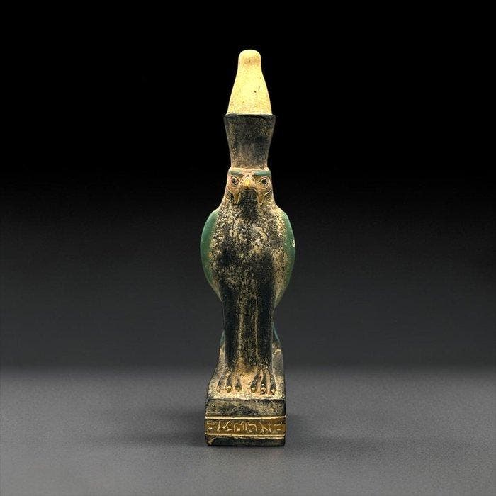 Replica van het oude Egypte Standbeeld van de god Horus, de, Antiek en Kunst, Antiek | Overige Antiek