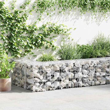 vidaXL Gabion mand 100x50x50 cm gegalvaniseerd staal, Verzenden
