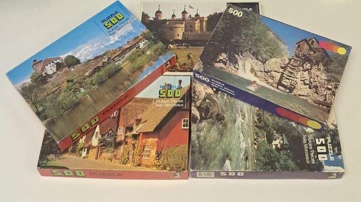 Verzameling van 5 Teile Morceaux Puzzels 500 Stukjes, Hobby en Vrije tijd, Denksport en Puzzels, Verzenden