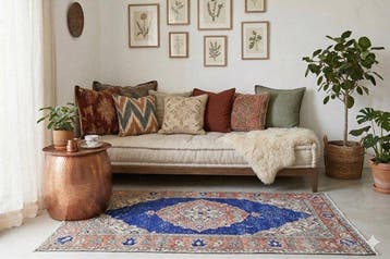 Boheemse vintage - Vloerkleed - 180 cm - 90 cm - met, Maison & Meubles