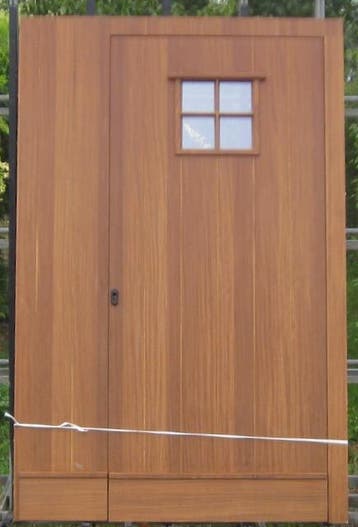 afrormosia houten voordeur , deur , buitendeur 137 x 212, Doe-het-zelf en Bouw, Deuren en Vliegenramen, 120 cm of meer, Nieuw