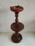 Bijzettafel - Walnoot - Rooktafel pedestal, Antiek en Kunst