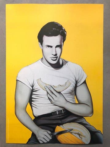Antonio de Felipe (after) - Marlon Brando con Melón Blando