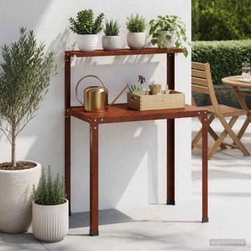 vidaXL Planttafel 100 x 50 x 104 cm weervast staal, Tuin en Terras, Hand-tuingereedschap, Verzenden, Nieuw