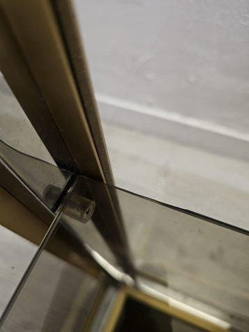 Renato Zevi - Vitrinekast - Glas, Metaal, Messing, Antiek en Kunst