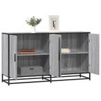 vidaXL Dressoir 134x35x76 cm bewerkt hout grijs sonoma, Huis en Inrichting, Verzenden, Nieuw