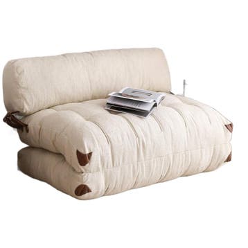 Evila Originals 2-zits Slaapbank - 2-Zitszetel, Verzenden, Gebruikt, Beige, 120 cm