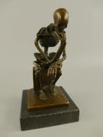 Squelette en bronze « Le Penseur » dédié à Rodin Crâne -