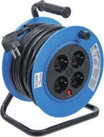 Kabelhaspel 15 m 3x1,5 mm² 4 stopcontacten IP 20 3000 W, Verzenden, Nieuw