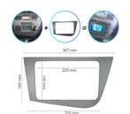 FACADE AUTORADIO 2-DIN POUR SEAT LEON 05 -12., Auto diversen, Autoradio's, Verzenden