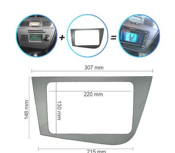 FACADE AUTORADIO 2-DIN POUR SEAT LEON 05 -12., Auto diversen, Autoradio's, Verzenden
