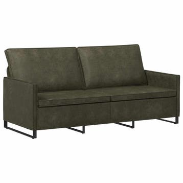vidaXL 3-zits sofa Leger Groen 190 x 81 x 82 cm Kunstsuède, Verzenden