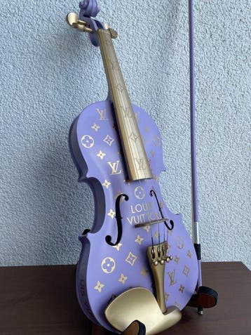 J.Reinhardt - Custom Louis Vuitton Violin - Lavender & Gold
