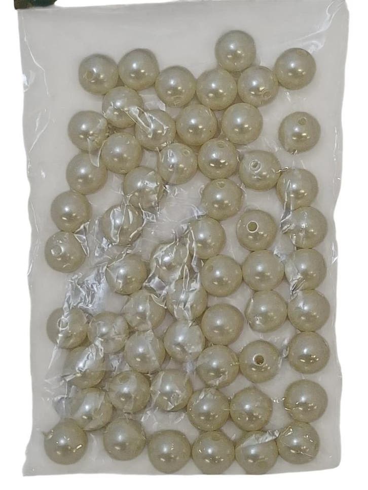 Parel, rijgparels 12 mm 50 gr hbl85-0087-057 Pearl, Huis en Inrichting, Woonaccessoires | Kunstplanten en Kunstbloemen, Nieuw
