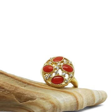 Koraal - Argento 925 - Ring - Italiaans handwerk