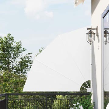 vidaXL Balkon Privacy Scherm 140 x 140 cm Polyester Wit, Verzenden