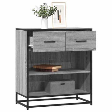 vidaXL Dressoir 68x35x76 cm bewerkt hout grijs sonoma, Verzenden