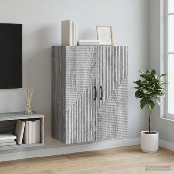 vidaXL Wandkast Grijs Sonoma 66 x 34,5 x 90 cm Bewerkt hout, Verzenden, Nieuw
