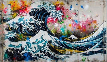 Dine Chanima - (XXL) Giant Hokusai Style Pop