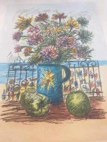 Michele Cascella (1892-1989) - Vaso di fiori