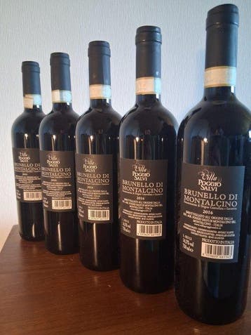 2016 Villa Poggio Salvi - Brunello di Montalcino - 5 Flessen, Nieuw