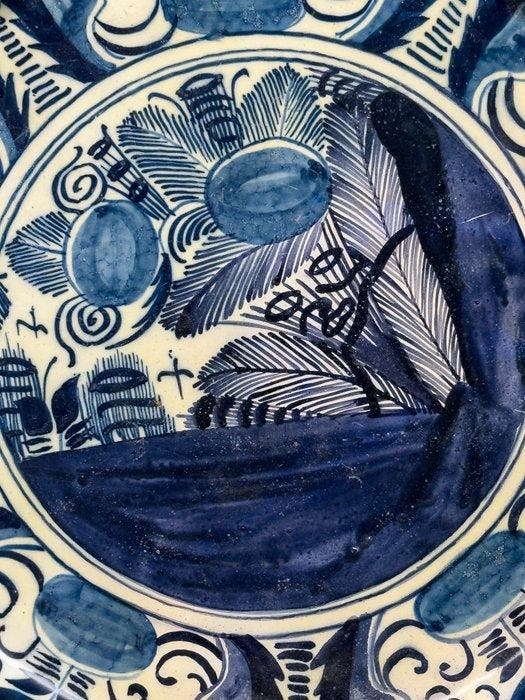 Delft, Plateelbakkerij - Assiette - Céramique - du XVIIIe, Antiquités & Art, Antiquités | Verre & Cristal