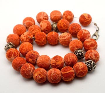 Corail - Corail rouge indonésien naturel - 104 g - Collier