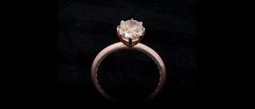 Ring - 14 karaat Roségoud - 2.01ct. tw. Bruin Diamant (Fancy, Nieuw