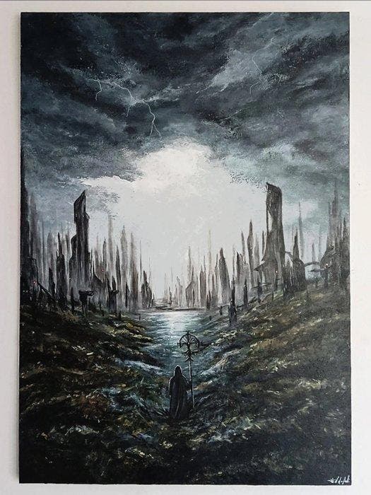 TheArtOfAGhost - The Last Custodian of Silence, Antiek en Kunst, Kunst | Schilderijen | Modern