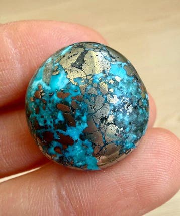Turquoise Echte parel! Topkleur Turkoois Neishabour 50,15
