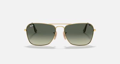 Ray-Ban Caravan RB3136 Goud/Groen 58mm (Zonnebrillen), Handtassen en Accessoires, Zonnebrillen en Brillen | Heren, Nieuw, Verzenden